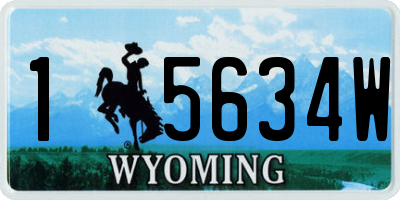 WY license plate 15634W