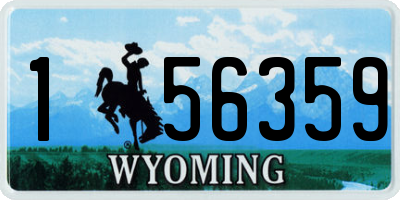 WY license plate 156359