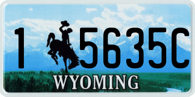 WY license plate 15635C