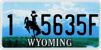 WY license plate 15635F