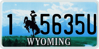 WY license plate 15635U