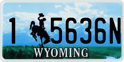 WY license plate 15636N
