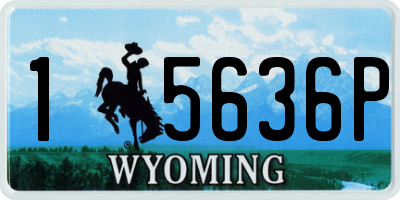 WY license plate 15636P