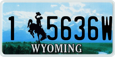 WY license plate 15636W
