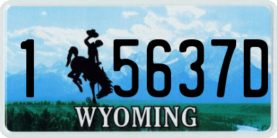 WY license plate 15637D