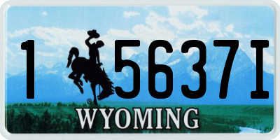 WY license plate 15637I
