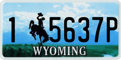 WY license plate 15637P