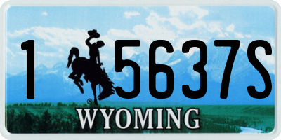 WY license plate 15637S