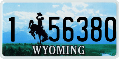 WY license plate 156380