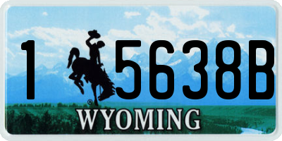 WY license plate 15638B