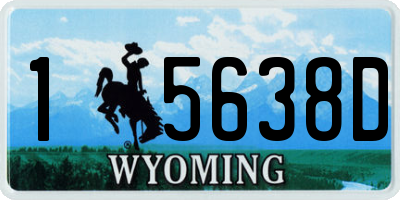 WY license plate 15638D
