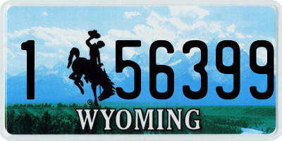 WY license plate 156399