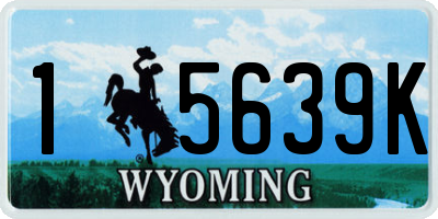 WY license plate 15639K