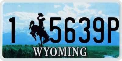 WY license plate 15639P