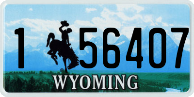 WY license plate 156407