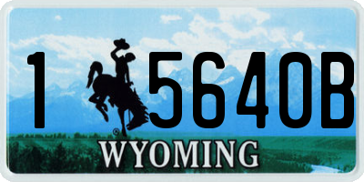 WY license plate 15640B