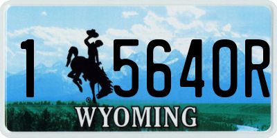 WY license plate 15640R