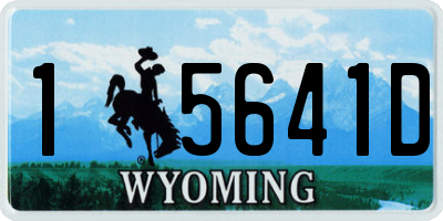 WY license plate 15641D