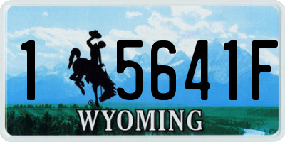 WY license plate 15641F