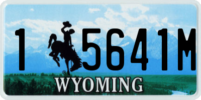 WY license plate 15641M