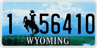 WY license plate 15641O