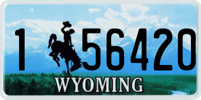 WY license plate 156420
