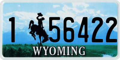 WY license plate 156422