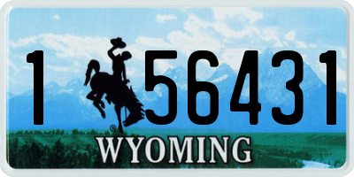 WY license plate 156431