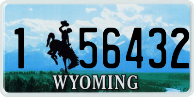 WY license plate 156432