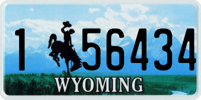 WY license plate 156434