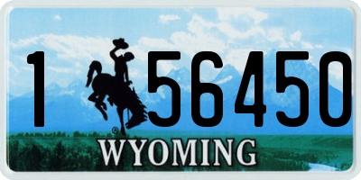 WY license plate 156450