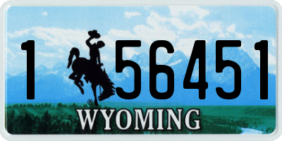 WY license plate 156451