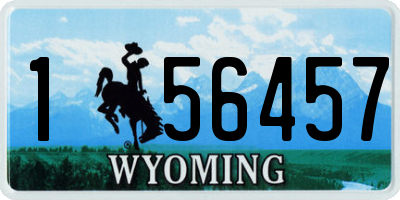 WY license plate 156457
