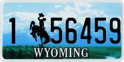 WY license plate 156459