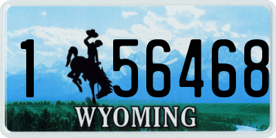 WY license plate 156468