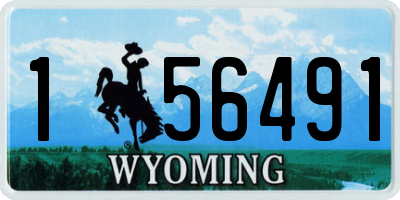 WY license plate 156491