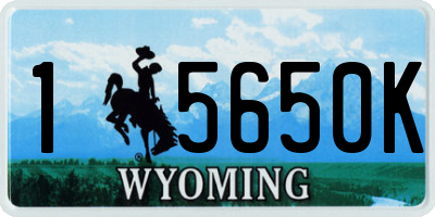 WY license plate 15650K