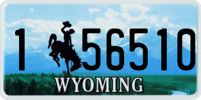 WY license plate 156510