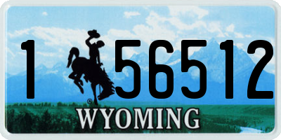WY license plate 156512