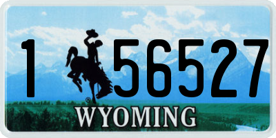 WY license plate 156527