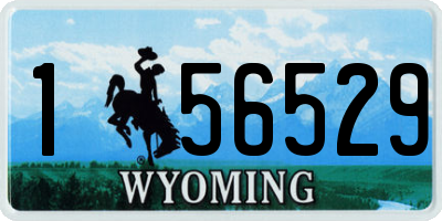 WY license plate 156529