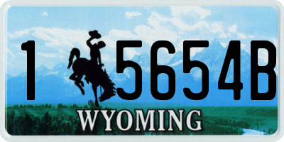 WY license plate 15654B