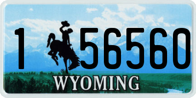 WY license plate 156560