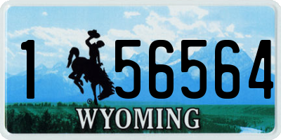 WY license plate 156564
