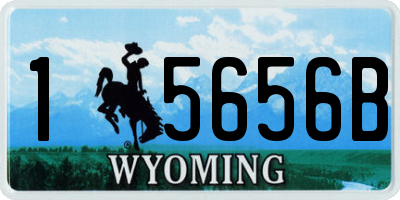 WY license plate 15656B