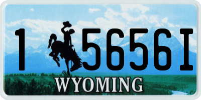 WY license plate 15656I