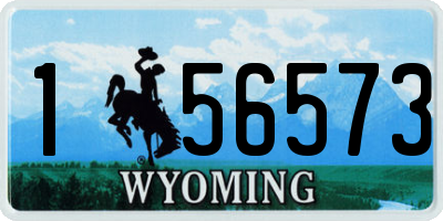 WY license plate 156573