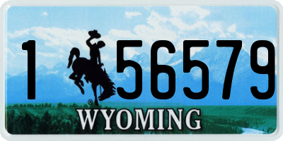 WY license plate 156579