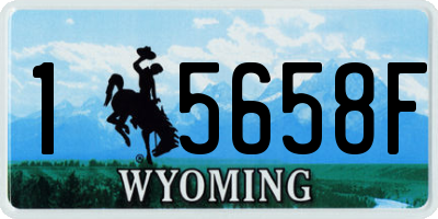 WY license plate 15658F