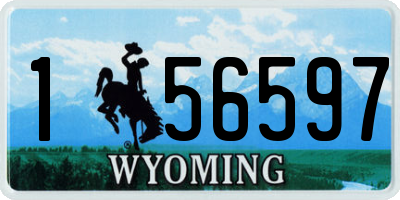 WY license plate 156597